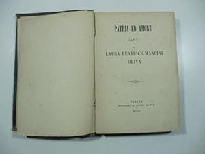 Seller image for Patria ed amore. Canti for sale by Coenobium Libreria antiquaria