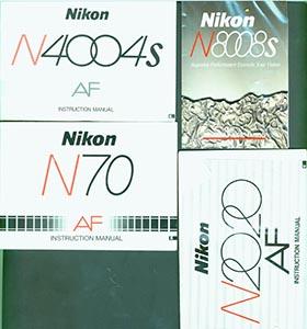 Imagen del vendedor de Nikon Camera manuals for the Nikon N8008S, Nikon N2020, N70 and N4004S. a la venta por Wittenborn Art Books