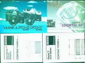 Imagen del vendedor de Yashica instruction manuals for the Yashica FX-3 super/ FX-7 super, Yashica Zoomtec 90, Yashica/Contax mount Planar T f/1.4-50mm, Yashica/Contax mount Planar T f/3.3-4.0 28-85mm a la venta por Wittenborn Art Books