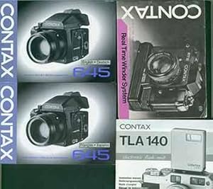 Imagen del vendedor de Contax instruction manuals for the Contax 645 (French & Spanish), Contax 645 (English & Dutch), Contax TLA 140 Electronic Flash, Contax Real Time Winder System. a la venta por Wittenborn Art Books