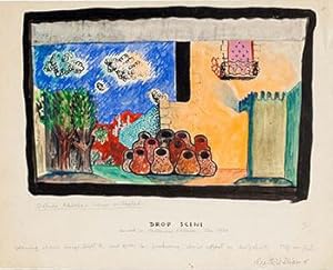 Imagen del vendedor de Stage Sets for an Ali Baba Pantomine. Three original gouaches. a la venta por Wittenborn Art Books