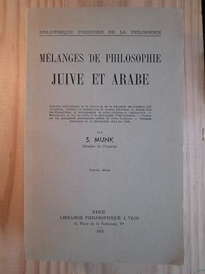 Mélanges de philosophie juive et arabe : Nouvelle édition