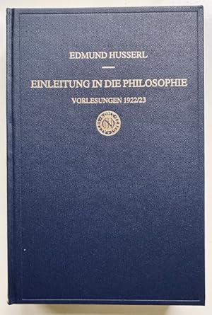 Seller image for Einleitung in die Philosophie. Vorlesungen 1922-23. for sale by Plesse Antiquariat Minzloff