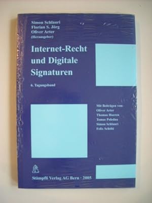 Imagen del vendedor de Internet-Recht und Digitale Signaturen 6. Tagungsband a la venta por Gebrauchtbcherlogistik  H.J. Lauterbach