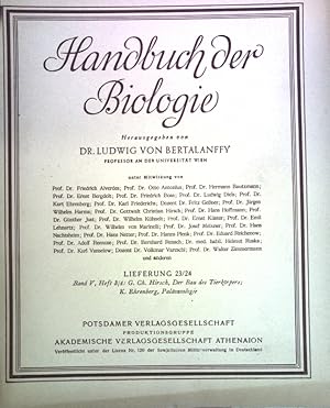 Seller image for Der Bau des Tierkrpers; Handbuch der Biologie, Lieferung 23/24, Band V, Heft 3/4; for sale by books4less (Versandantiquariat Petra Gros GmbH & Co. KG)