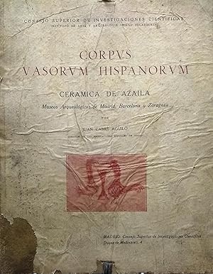 Corpvs Vasorvm Hispanorvm. Cerámica de Azaila. Prólogo B. Taracena Aguirre. Museos Arqueológicos ...