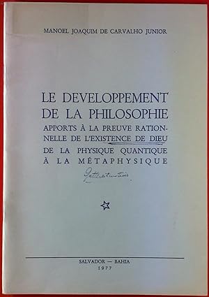 Bild des Verkufers fr Le Developpement De La Philosophie. zum Verkauf von biblion2