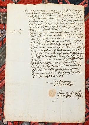 Bild des Verkufers fr Eigenhndiger Brief mit Unterschrift und papiergedecktem Siegel. zum Verkauf von Antiquariat Thomas Rezek