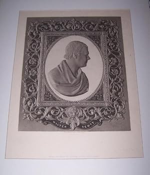 Seller image for ENGRAVED PORTRAIT OF SIR WALTER SCOTT -- A Portrait Engraving by Collas surrounded by an elaborately engraved border [Collas Patent Process Engraving ] for sale by Antiquarian Bookshop