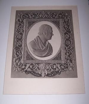 Image du vendeur pour ENGRAVED PORTRAIT OF SIR WALTER SCOTT -- A Portrait Engraving by Collas surrounded by an elaborately engraved border [Collas Patent Process Engraving ] mis en vente par Antiquarian Bookshop