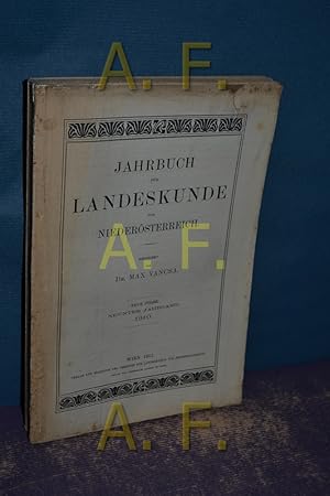 Immagine del venditore per Jahrbuch der Landeskunde von Niedersterreich, Neue Folge 9. Jahrgang 1910 venduto da Antiquarische Fundgrube e.U.