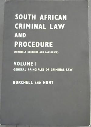 Seller image for South African Criminal Law and Procedure - Volume 1 for sale by Chapter 1