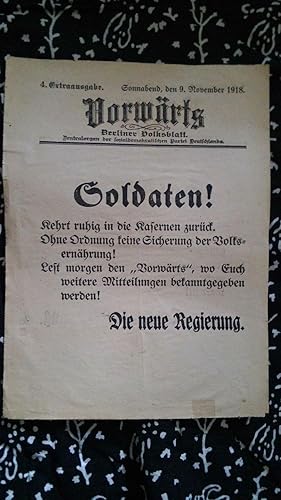 Imagen del vendedor de Vorwrts. Berliner Volksblatt. Zentralorgan der sozialdemokratischen Partei Deutschlands a la venta por Klaus Kreitling