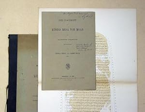 Seller image for Die Inschrift des Knigs Mesa von Moab. Fr akademische Vorlesungen herausgegeben. [Text- u- Tafelbd.; zus. 2 Bde.]. for sale by antiquariat peter petrej - Bibliopolium AG