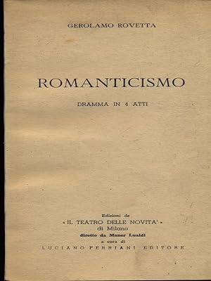 Bild des Verkufers fr Romanticismo zum Verkauf von Librodifaccia