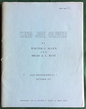 Image du vendeur pour King Joe Oliver (Jazz Monographs No. 1) mis en vente par Gerald Baker