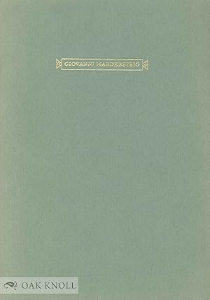 Seller image for BEISPIELHAFTES LEBENSWERK, LAUDATIO AUF GIOVANNI MARDERSTEIG.|EIN for sale by Oak Knoll Books, ABAA, ILAB