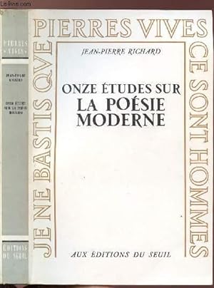 Seller image for ONZE ETUDES SUR LA POESIE MODERNE for sale by Le-Livre