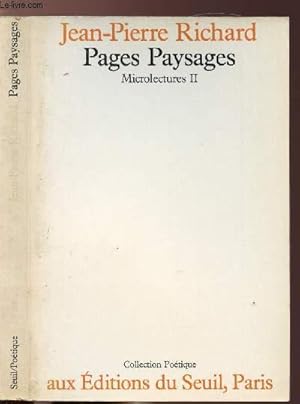 Bild des Verkufers fr PAGES PAYSAGES - MICROLECTURES TOME II zum Verkauf von Le-Livre