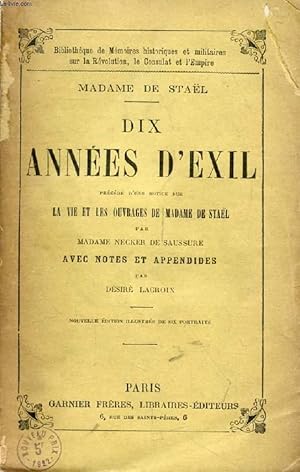 Image du vendeur pour DIX ANNEES D'EXIL mis en vente par Le-Livre