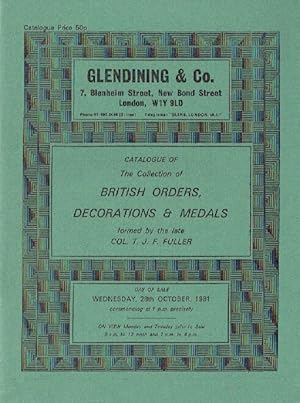 Glendinings Oct 1981 British Orders, Decorations & Medals - Fuller Collection