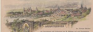 Orig. kolorierte Holzstich - Bayern - Aschaffenburg.