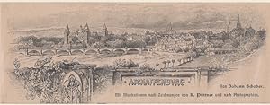 Orig. Holzstich - Bayern - Aschaffenburg.