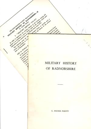 Immagine del venditore per Military History of Radnorshire, Issues I,II,III & IV. venduto da Gwyn Tudur Davies