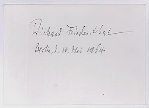 Imagen del vendedor de Albumblatt mit eigenh. U. a la venta por Antiquariat INLIBRIS Gilhofer Nfg. GmbH