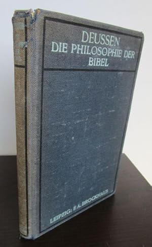 Bild des Verkufers fr Die Philosophie der Bibel. zum Verkauf von Antiquariat Maralt