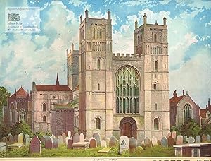 Southwell Minster. Exterior view of the Cathedral with a cemetry and gravestones in front. Early ...