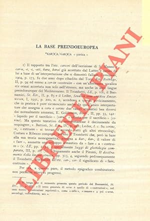 La base preindoeuropea  Kar(r)a/Gar(r)a pietra  .