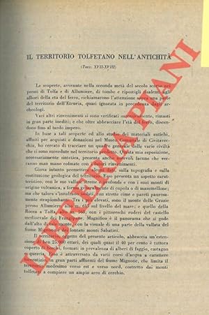 Bild des Verkufers fr Il territorio tolfetano nell'antichit. zum Verkauf von Libreria Piani