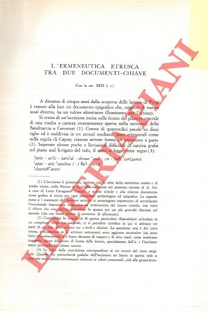 L'ermeneutica etrusca tra due documenti-chiave.