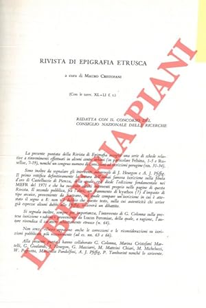 Rivista di epigrafia etrusca.