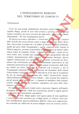 L'insediamento romano nel territorio di Comum.