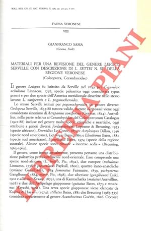 Materiali per una revisione del genere Leiopus Serville con descrizione di L. settei n. sp. della...