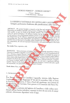 La Riserva Naturale di Castellaro Lagusello. Indagine geobotanica finalizzata alla pianificazione...