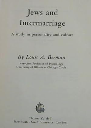 Bild des Verkufers fr Jews and Intermarriage zum Verkauf von Chapter 1