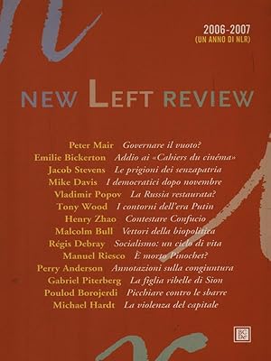 Immagine del venditore per New Left Review 2006-2007 venduto da Librodifaccia