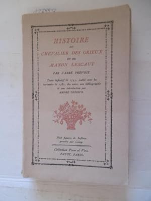 Seller image for Histoire du chevalier des grieux et de manon lescaut for sale by Gebrauchtbcherlogistik  H.J. Lauterbach