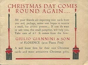 Christmas Day Comes Round Again.; A Greetings Post Card Trade catalogue