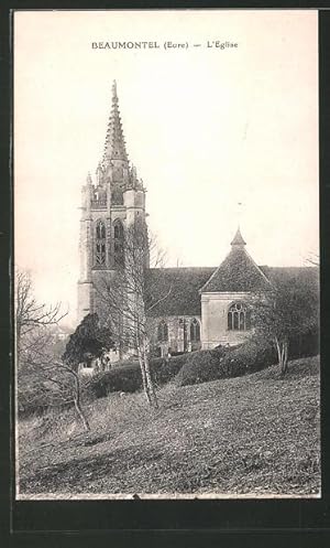 Carte postale Beaumontel, L'Eglise