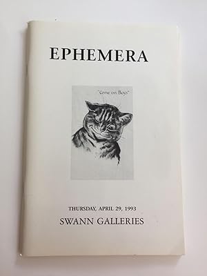 Paper Ephemera and Postcards Public Auction Sale 1625, Thursday, April 29, 1993