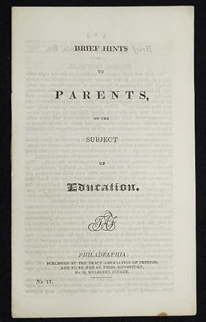 Brief Hints to Parents, on the Subject of Education