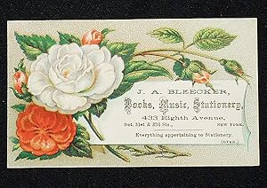 J.A. Bleecker, Books, Music, Stationery [trade card]