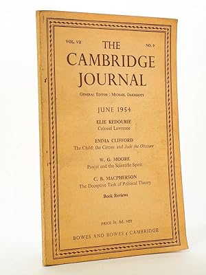 The Cambridge Journal , Vol. VII N° 9, June 1954 [ Copy signed by W. G. Moore ]