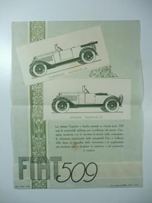 Fiat 509. Foglio pubblicitario