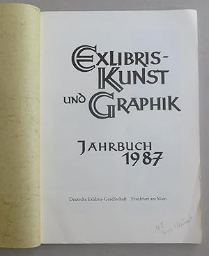 Bild des Verkufers fr Exlibris-Kunst und Graphik. Jahrbuch 1987 zum Verkauf von Antikvariat Valentinska