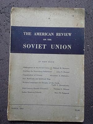 Seller image for American Review on the Soviet Union, Vol. VIII, No. 2, March, 1947 for sale by Cragsmoor Books